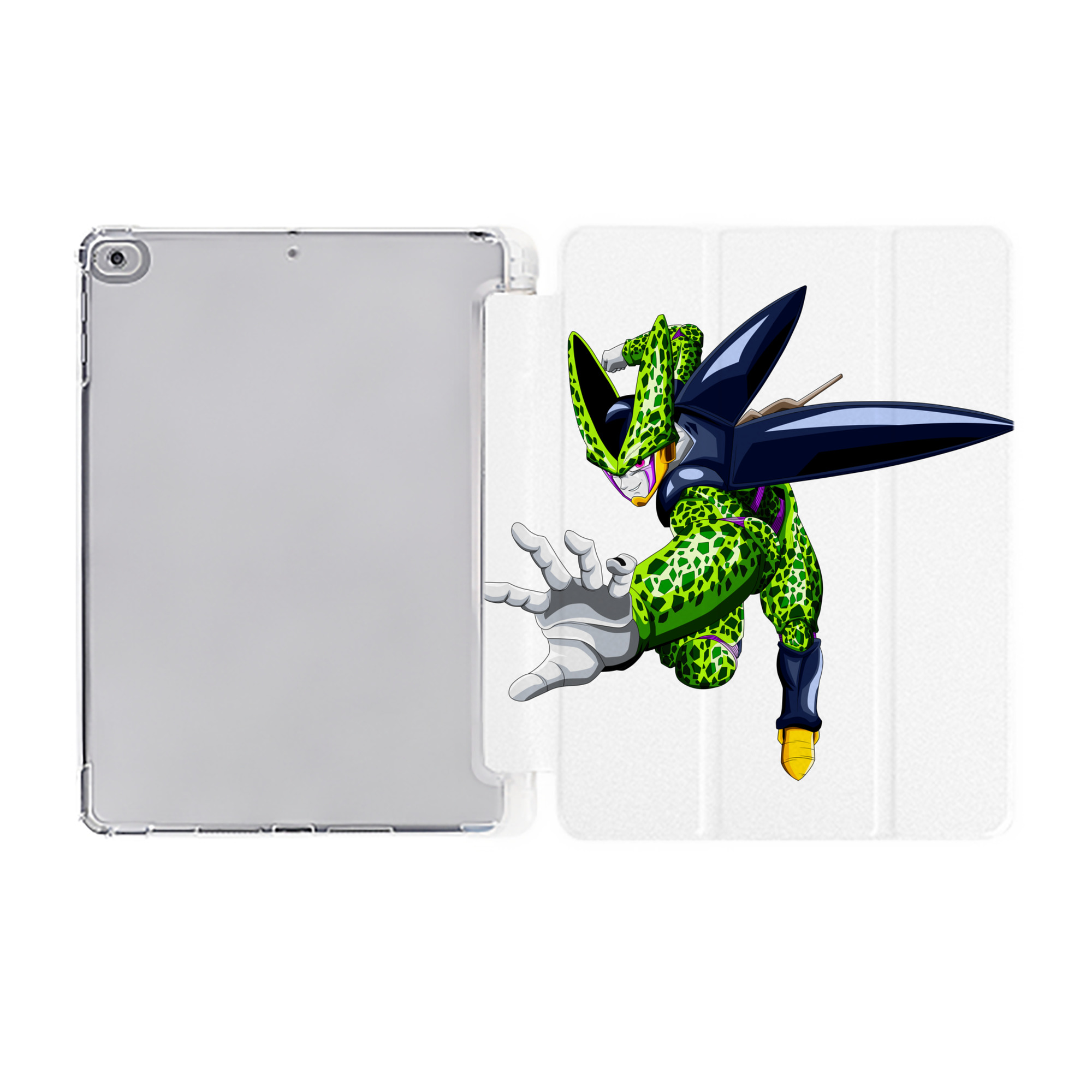 （画像用） ドラゴンボール セル DRAGON BALL Cell IPad ケース ペン収納付き 三つ折りスタンド PUレザー×シリコン 対応機種9.5/10.5/10.9インチ